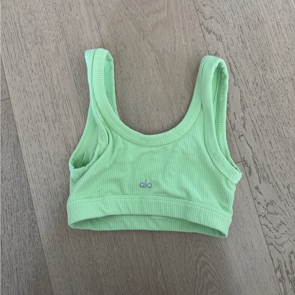 Alo Yoga Wellness Bra in Ultramint - Picture 2 of 3